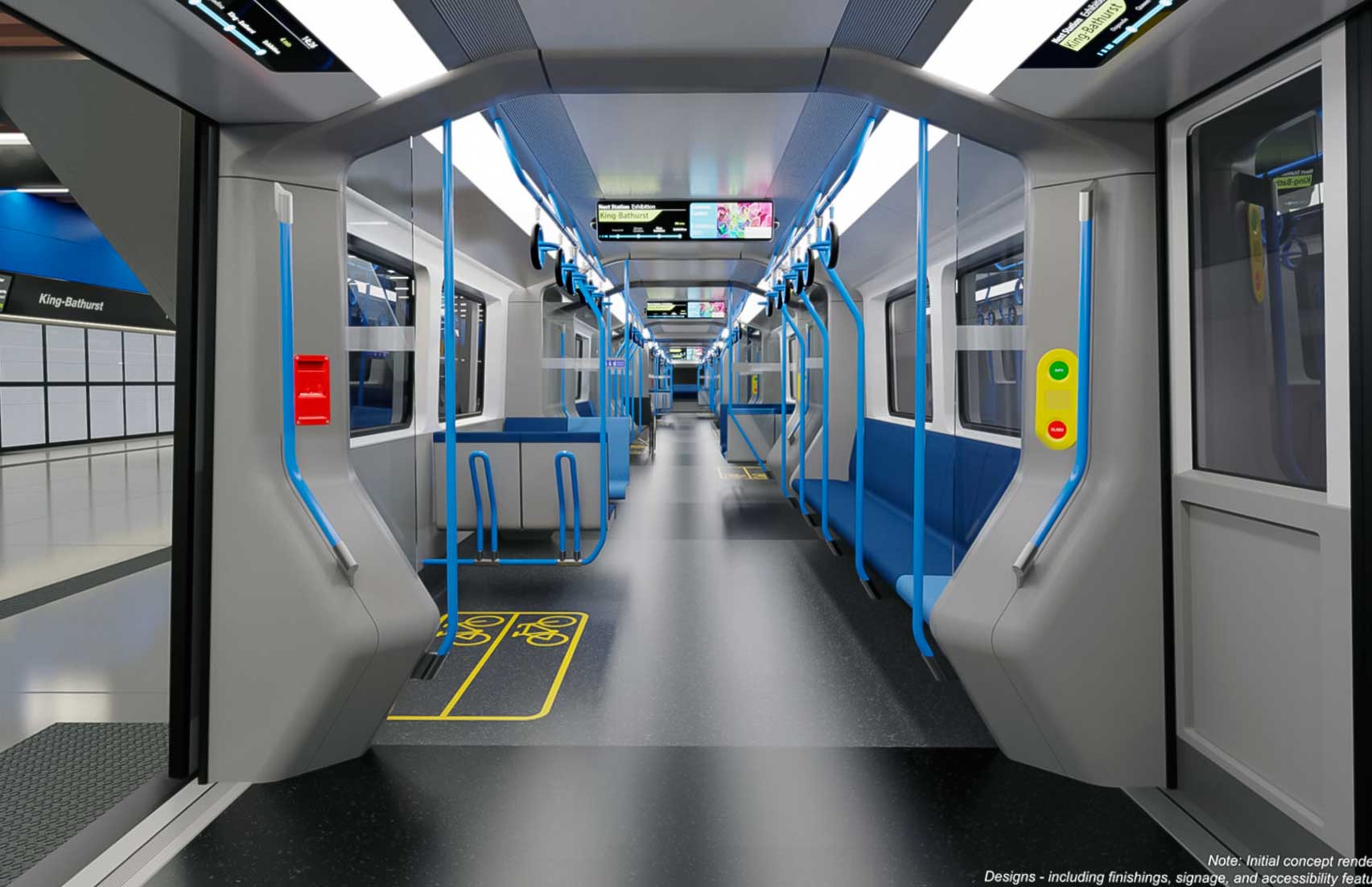 Поезда метро из соединенных между собой вагонов