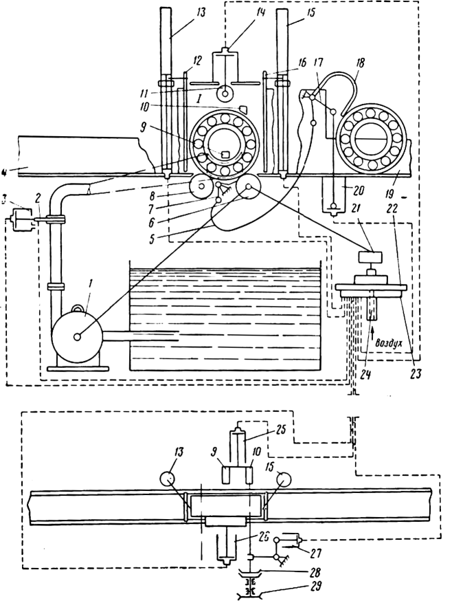 Схема моечной машины-автомата 