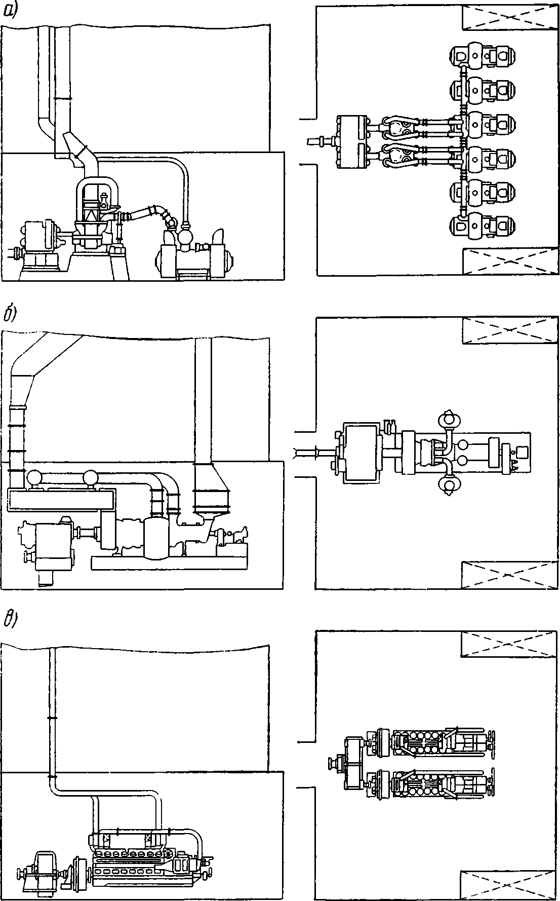 Схемы судовой установки