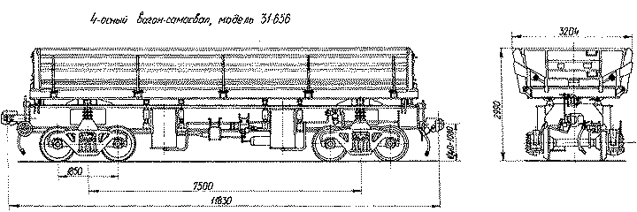 4-осный вагон-самосвал, модель 31-656 