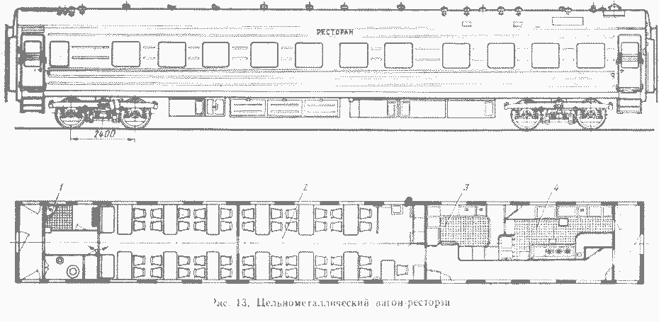 Длина вагона поезда. Схема пассажирского вагона-ресторана 61-536.1. Вагон ресторан РЖД чертёж. Модель 61-4460. Схема вагона ресторана 61-536.1.