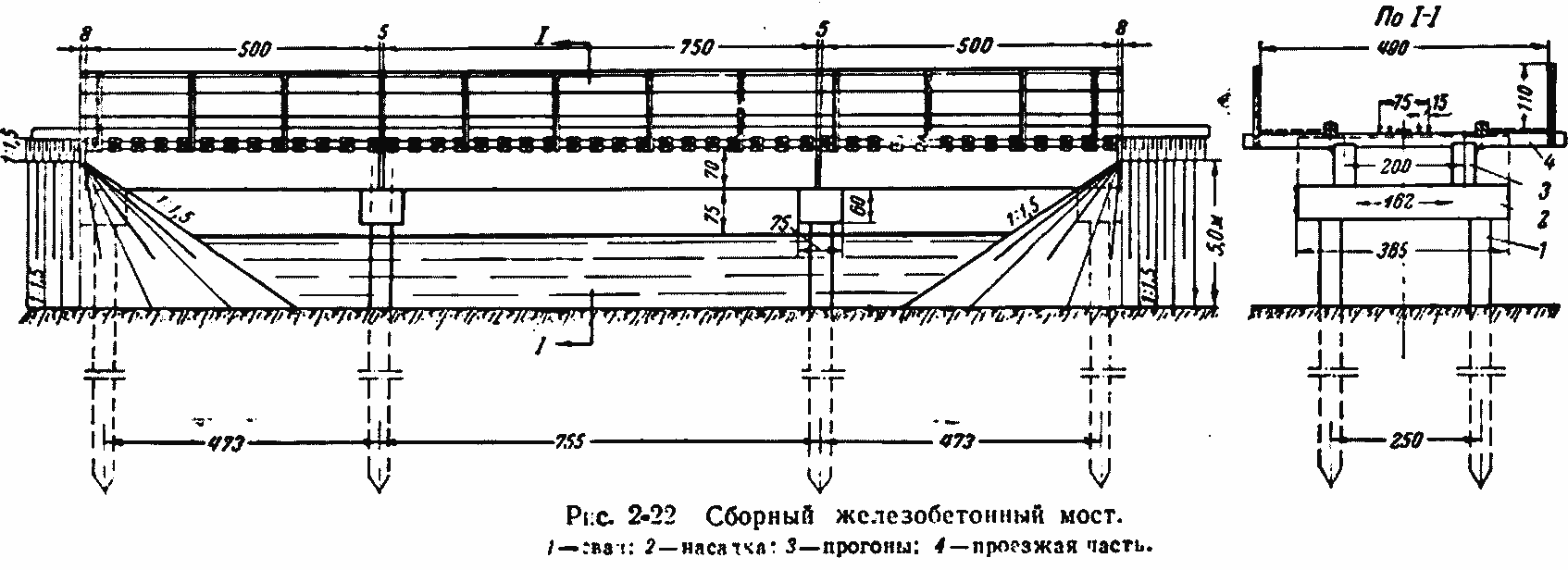 Схема низководного моста