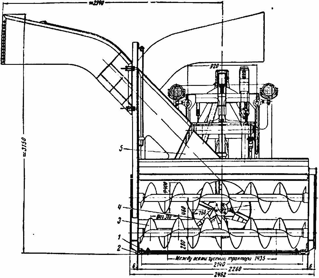Снегоочиститель шнекороторный схема