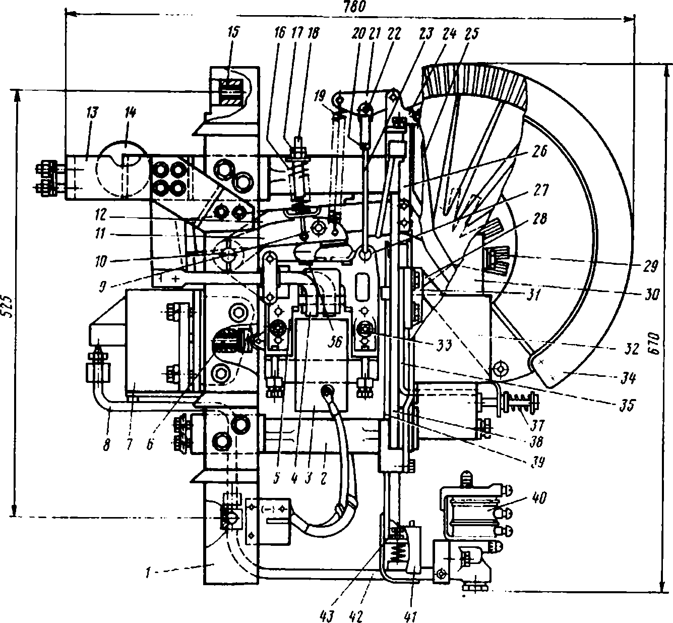 Конструкция выключателя ВБ-021